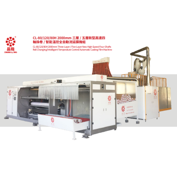 Bag-ong High Speed ​​Four-shafts Roll Changing Casting Film Machine